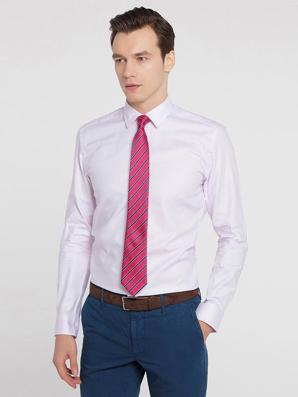 Camisa ajustada de natte rosa - Mangas extralargas