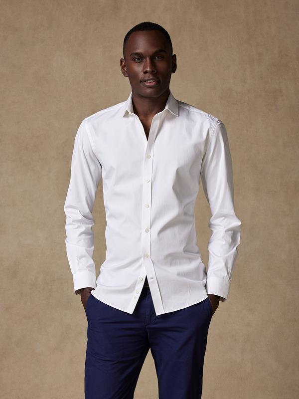 Ivory pin point shirt - Extra Long Sleeves