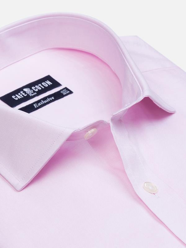 Pink pinpoint slim fit shirt - Extra long sleeves