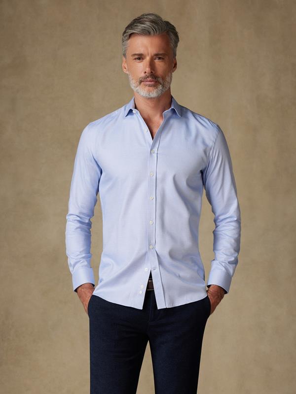 Nelson slim fit shirt in blue twill