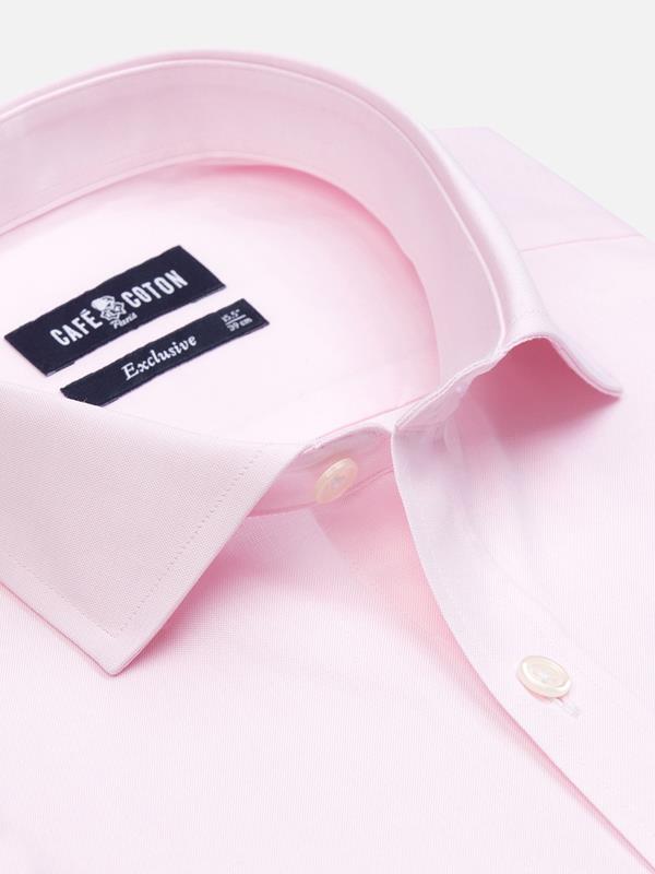 Tailliertes Hemd aus Pin Point rosa