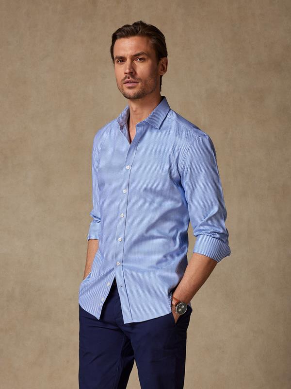 Tailliertes Hemd Tomy aus blauem twill