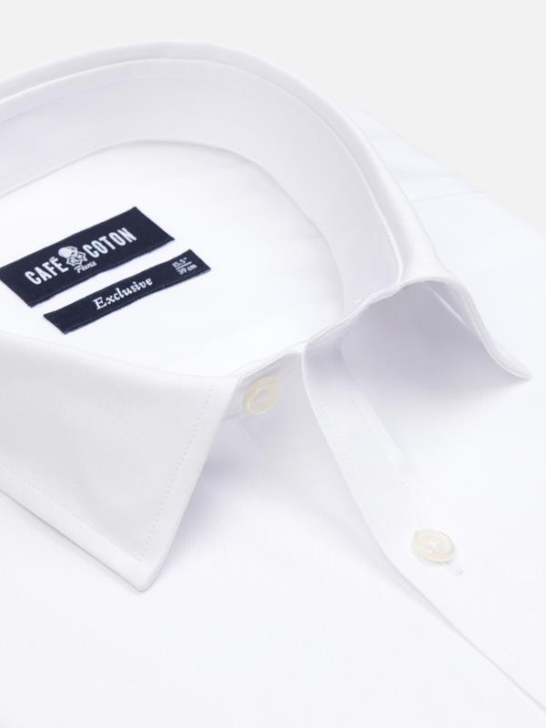 Camicia slim fit a punta bianca - Colletto piccolo