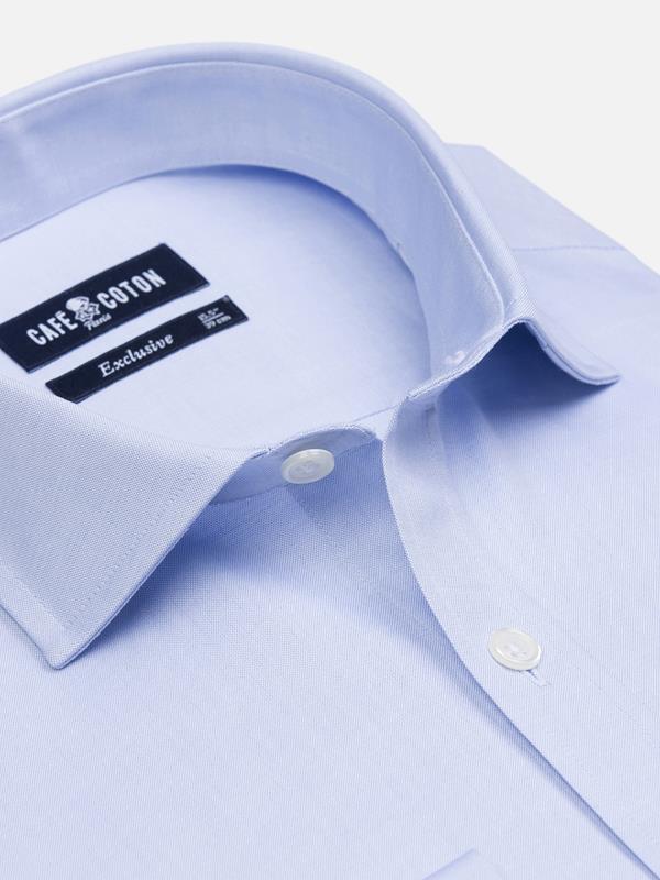 Sky blue pinpoint shirt - Double Cuffs