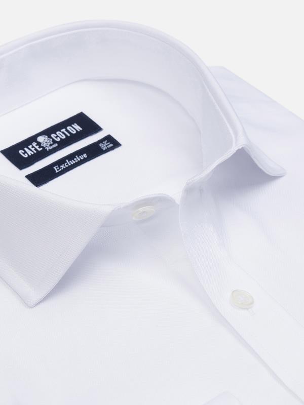 White oxford slim fit shirt - Musketeer cuffs