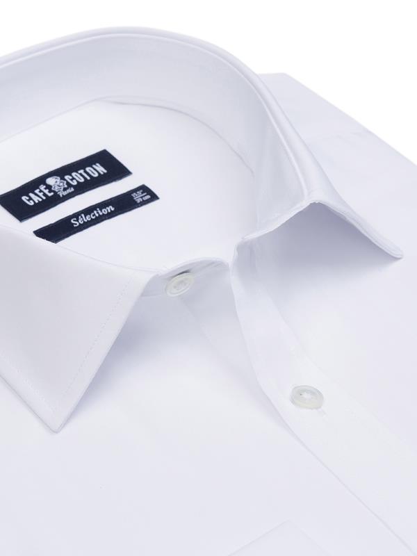 Royal white poplin slim fit shirt