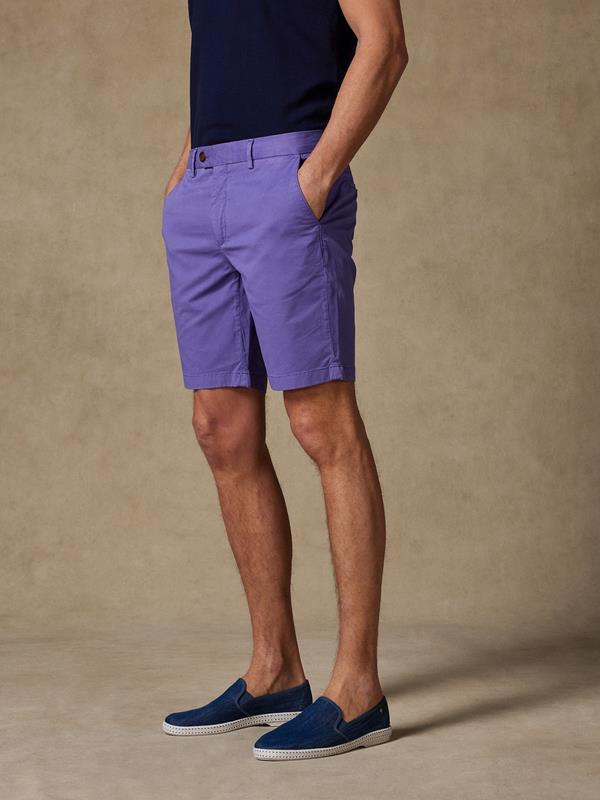 Lilac cotton bermuda shorts