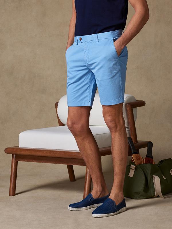 Sky blue cotton bermuda shorts
