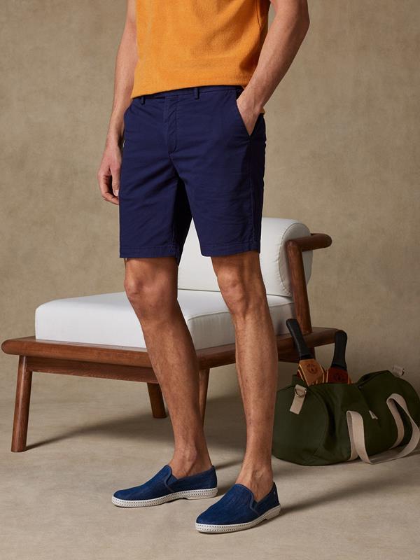 Navy cotton bermuda shorts