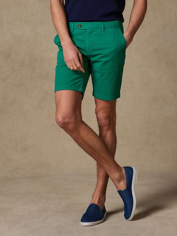 Emerald cotton bermuda shorts