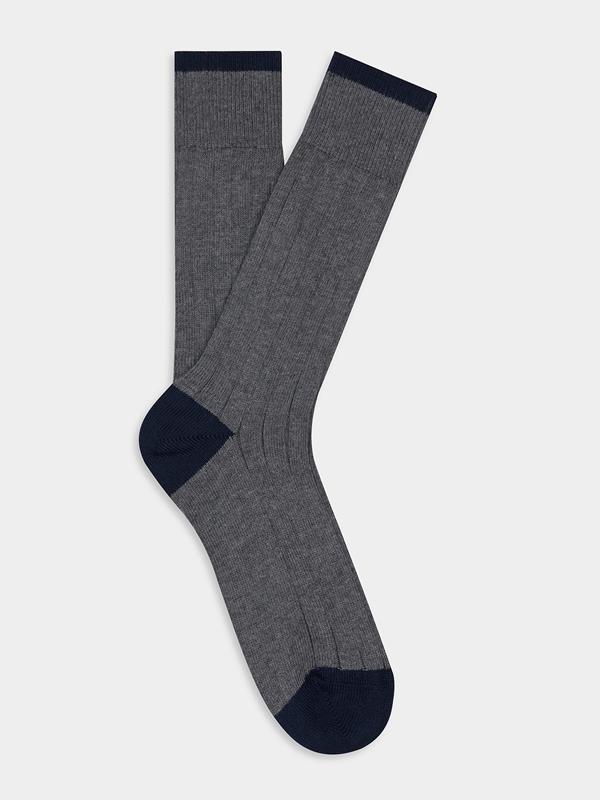 Barry tweekleurige sokken grijs