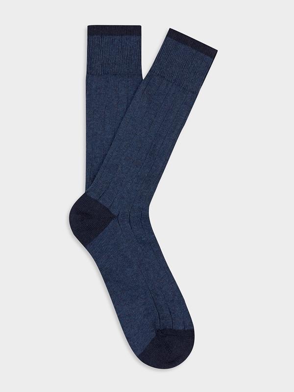 Barry tweekleurige sokken blauw