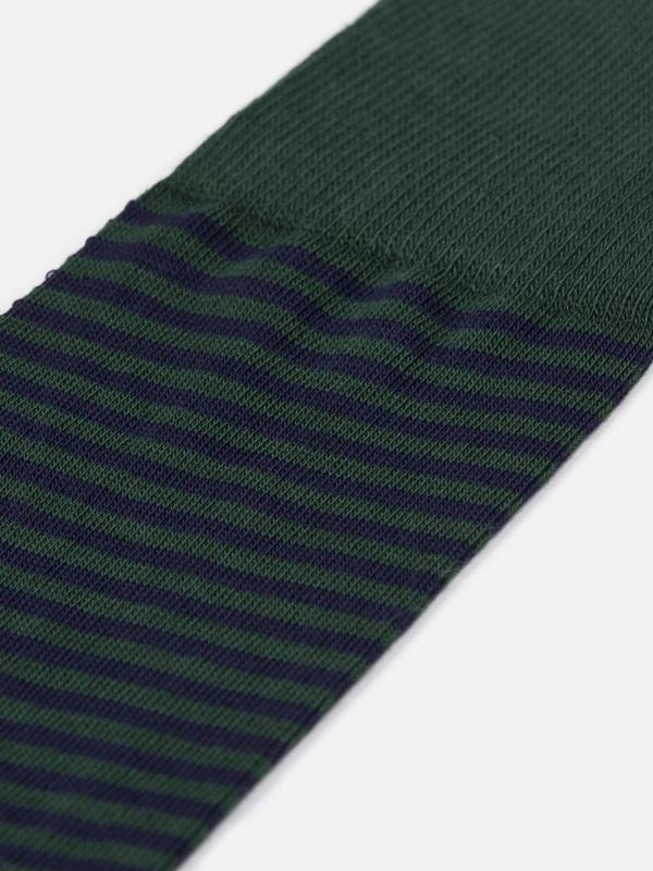 Striped green cotton socks