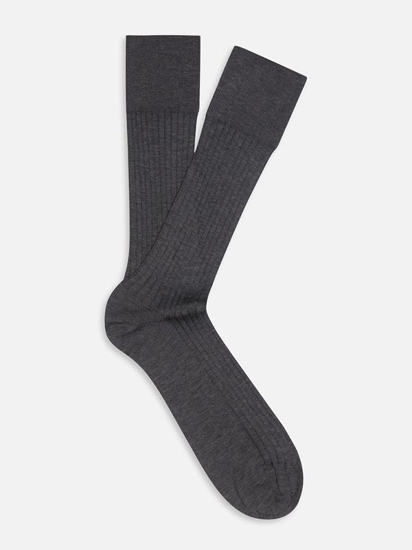 Socks in anthracite Scottish yarn