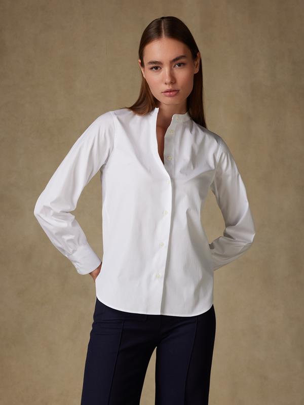 Hélène white poplin shirt