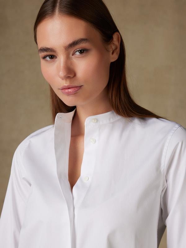 Hélène camicia in popeline bianco
