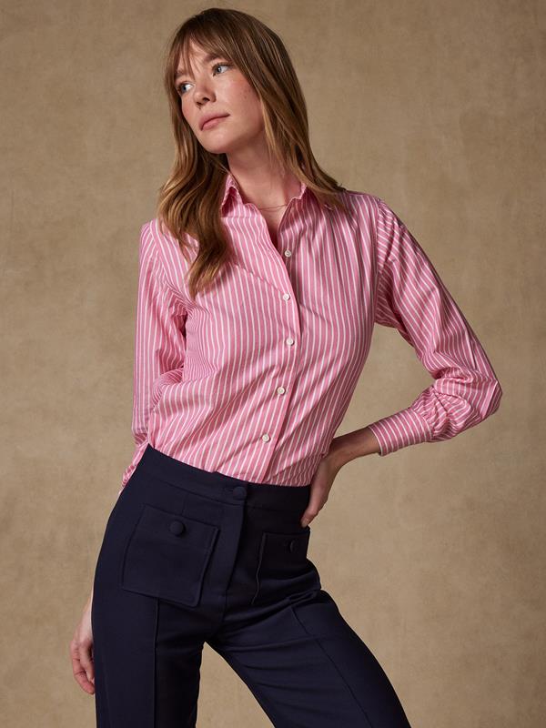 Albane pink stripe shirt