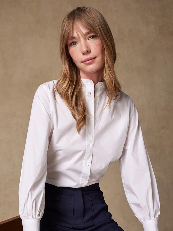 Hélène shirt in white poplin 