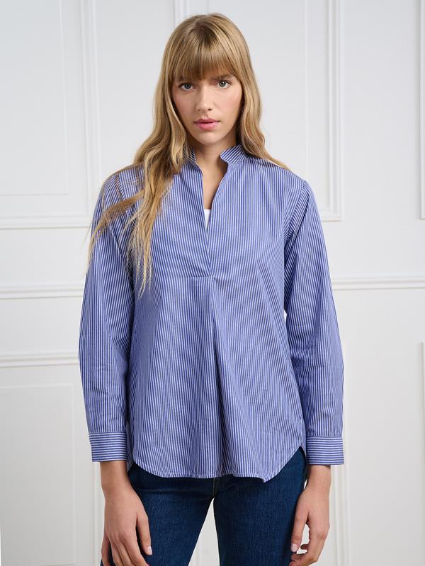 Paloma marineblauw gestreept shirt