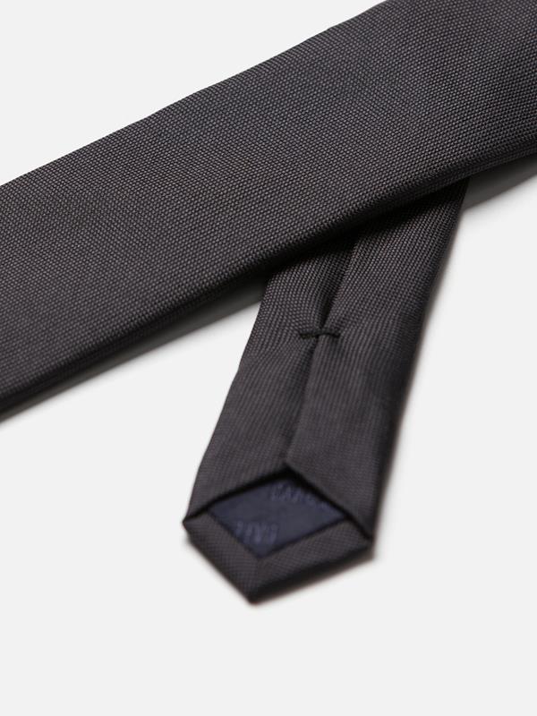 Skool zijden microgevlochten skinny stropdas