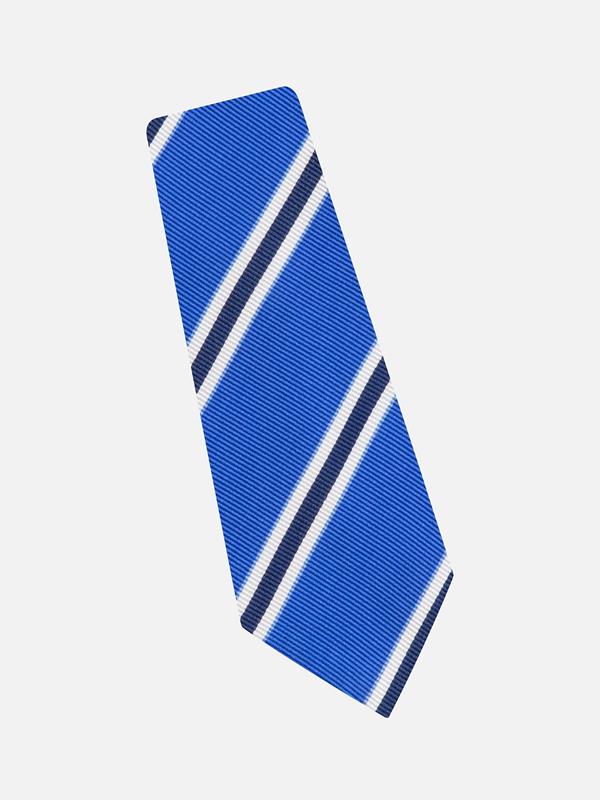 Cravate slim en reps de soie bleu