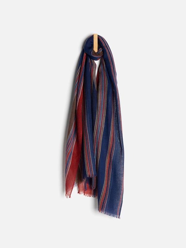 Tessin Sjaal met veelkleurige strepen