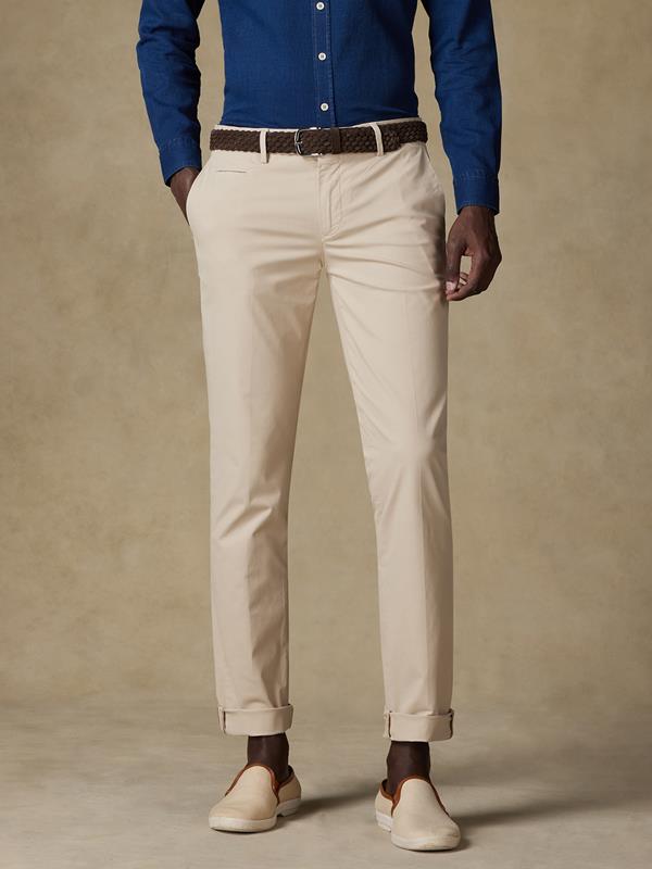 Sand chino trousers