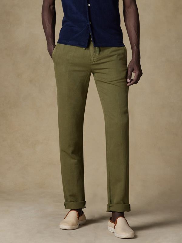 Fred trousers in khaki linen