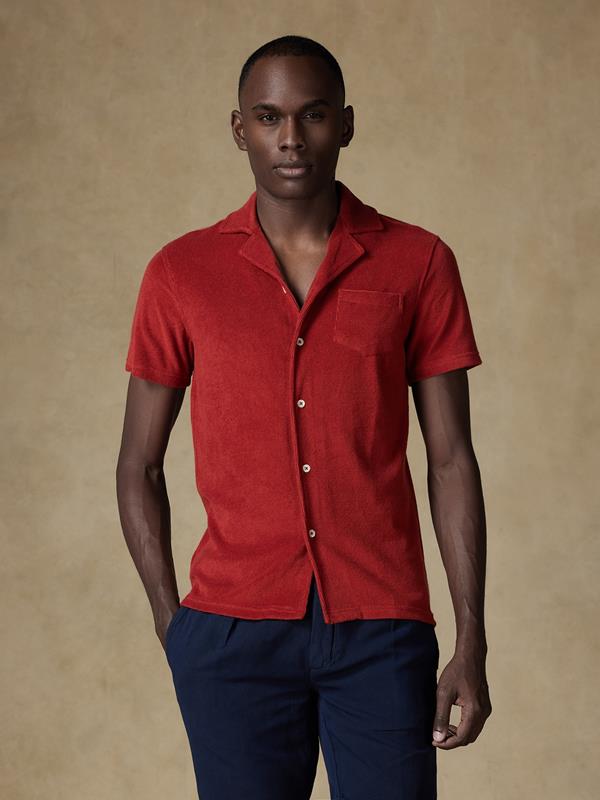 Red terry shirt - Short sleeves