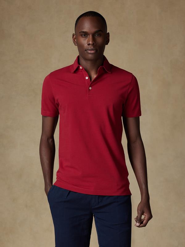 Heritage Polo in rot piqué