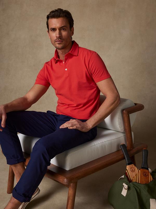 Heritage Polo in coral pique