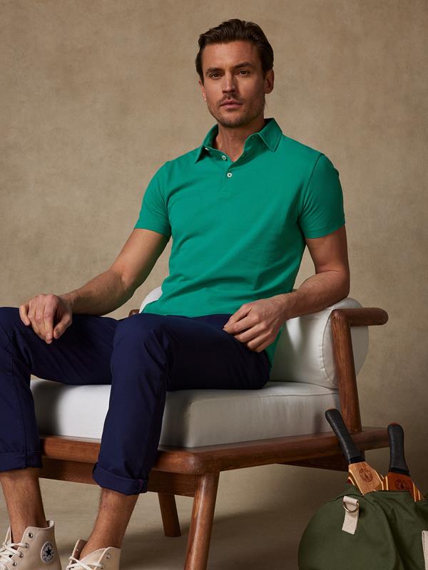 Heritage Polo in mint pique