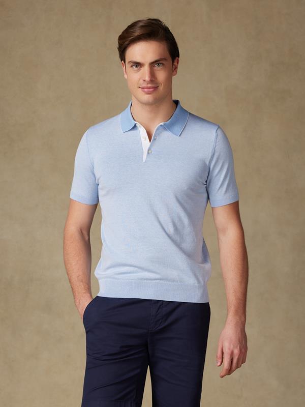 Elbe polo shirt in sky jersey 