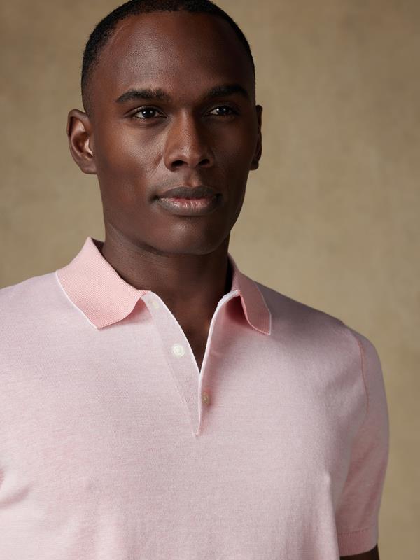 Elbe polo shirt in pink jersey