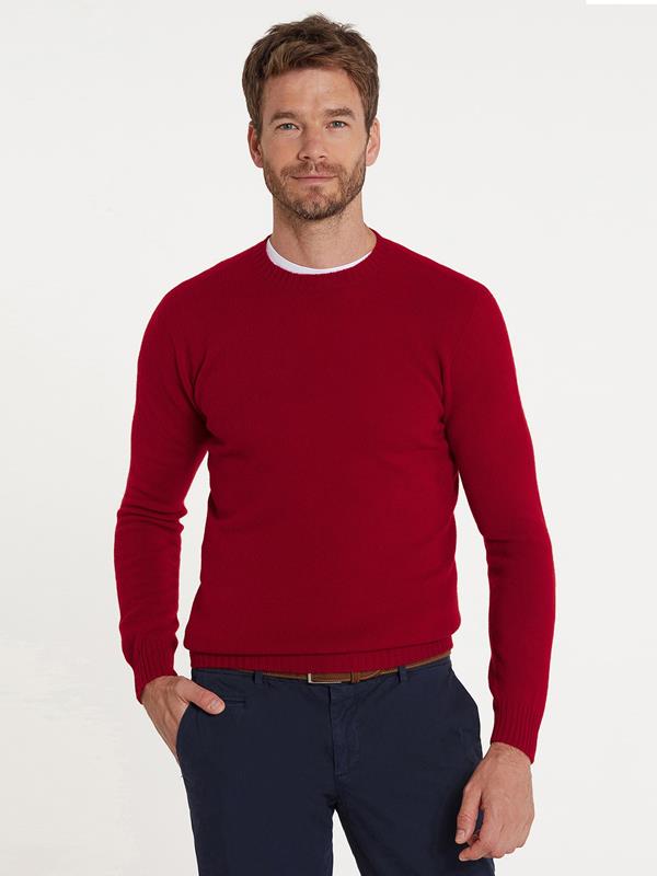 Maglione girocollo rosso Geelong