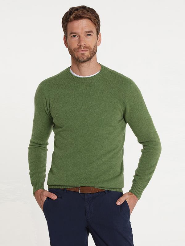 Geelong green round neck sweater