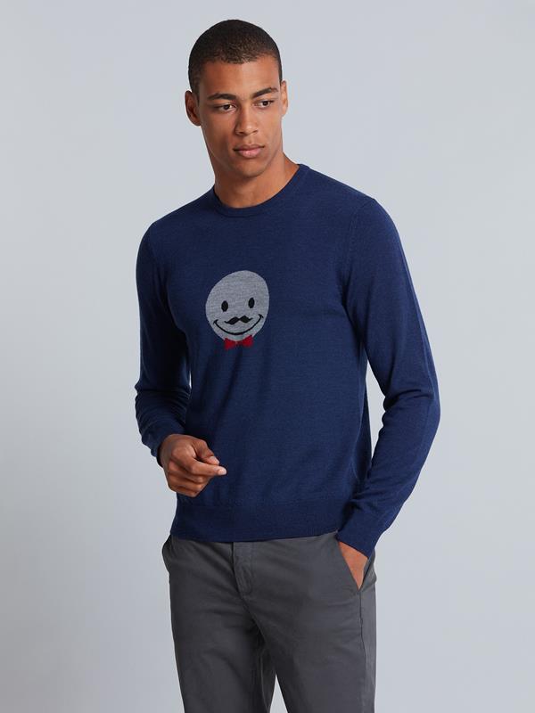 Pull col rond Smiley