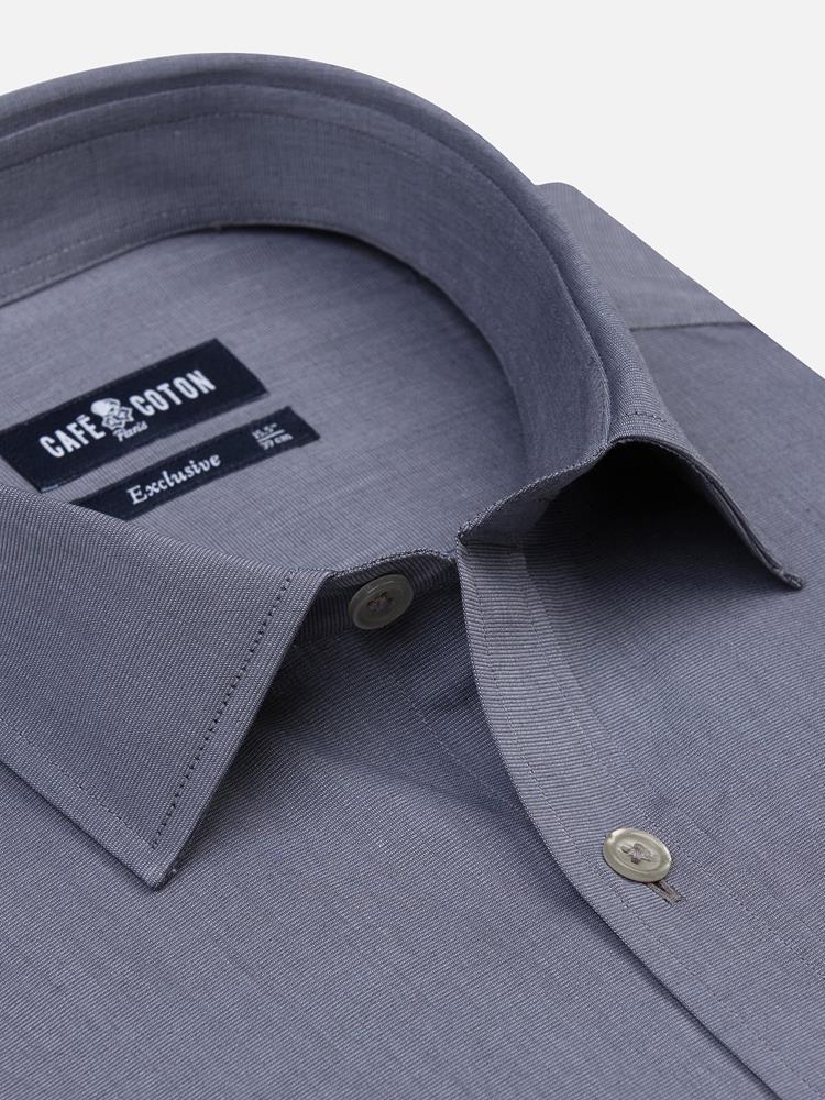 Grey threadbare slim fit shirt - Small collar