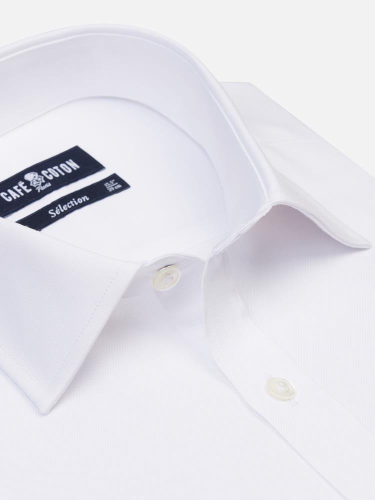 Royal white pinpoint slim fit shirt