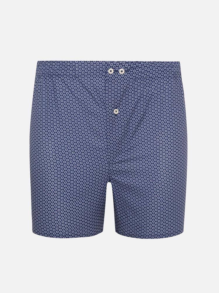 Alvin navy boxer shorts with printed patterns