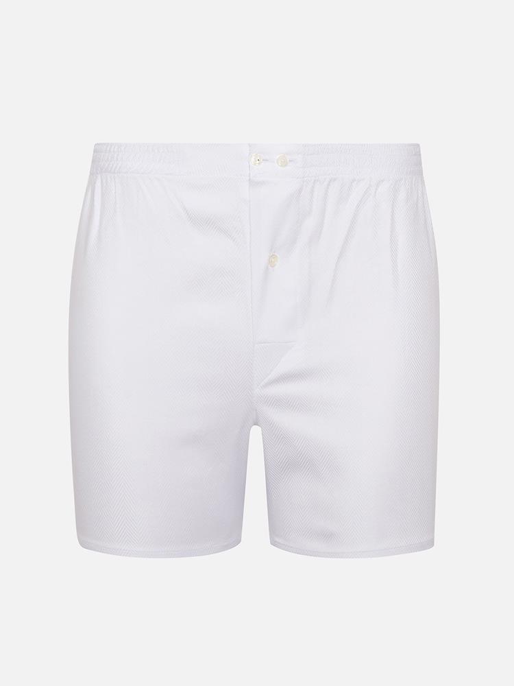 Come white herringbone boxer shorts