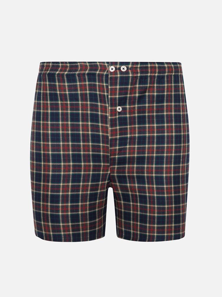 Gary flannel boxer shorts with blue checks