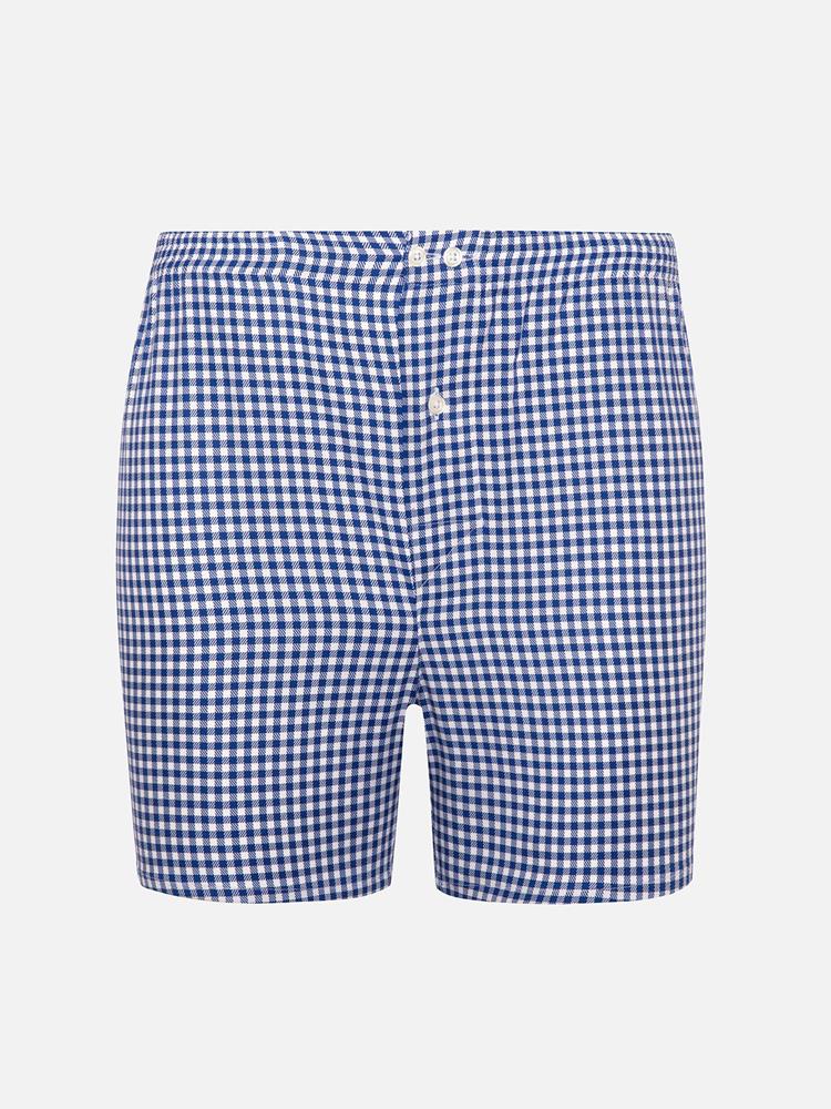 Mark sky blue checkered boxer shorts