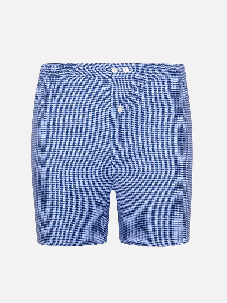 Mark navy blue checkered boxer shorts