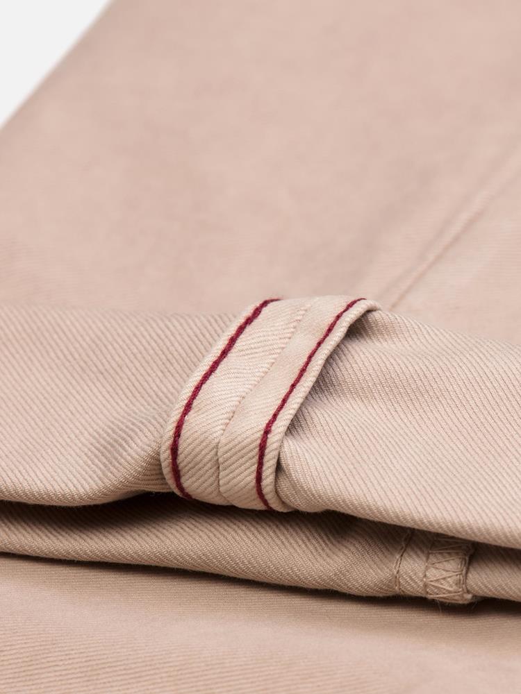 Sand coloured chino trousers