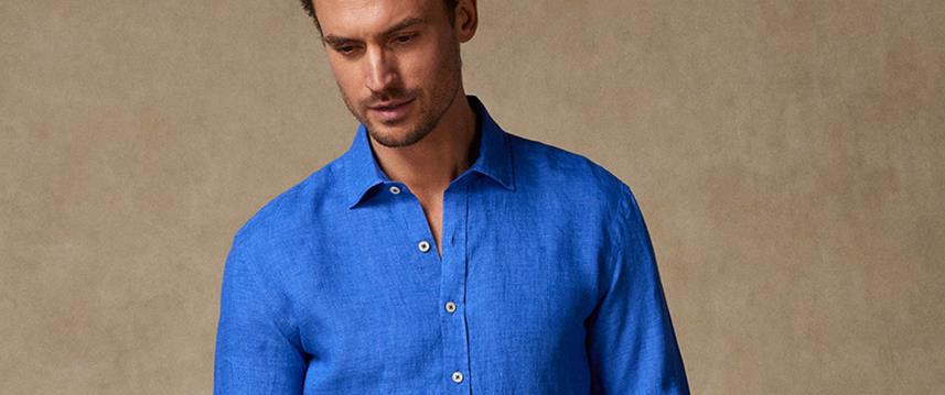 Camisas de lino slim-fit