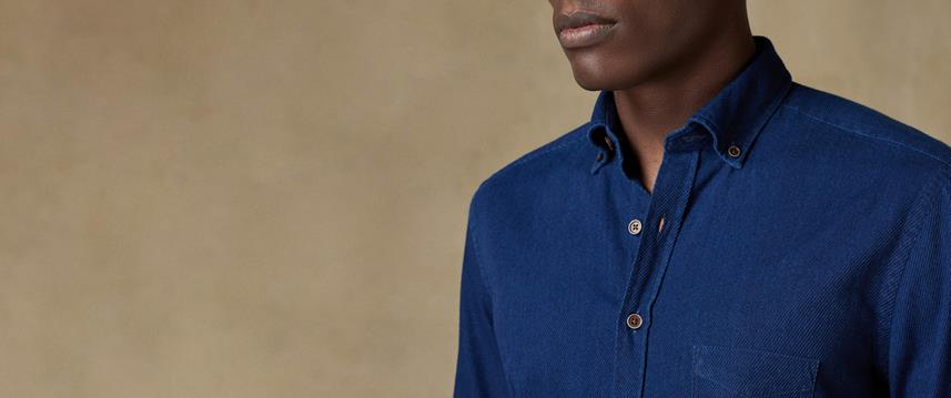 Available with a timeless chest pocket, our indigo button-down collar shirts have a distinctive sporty-chic feel and will appeal to the most discerning of enthusiasts.