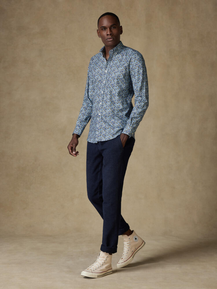 Agnel shirt met bloemenprint - Button-down kraag