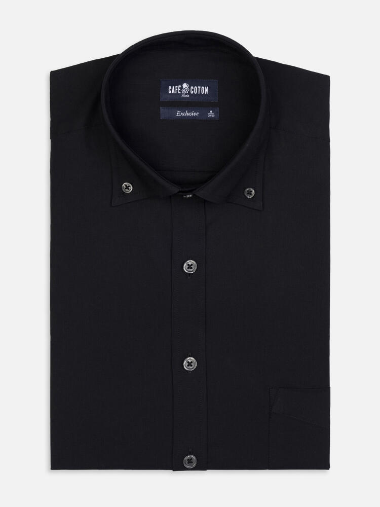 Hemd Alban schwarz  - Button down kragen