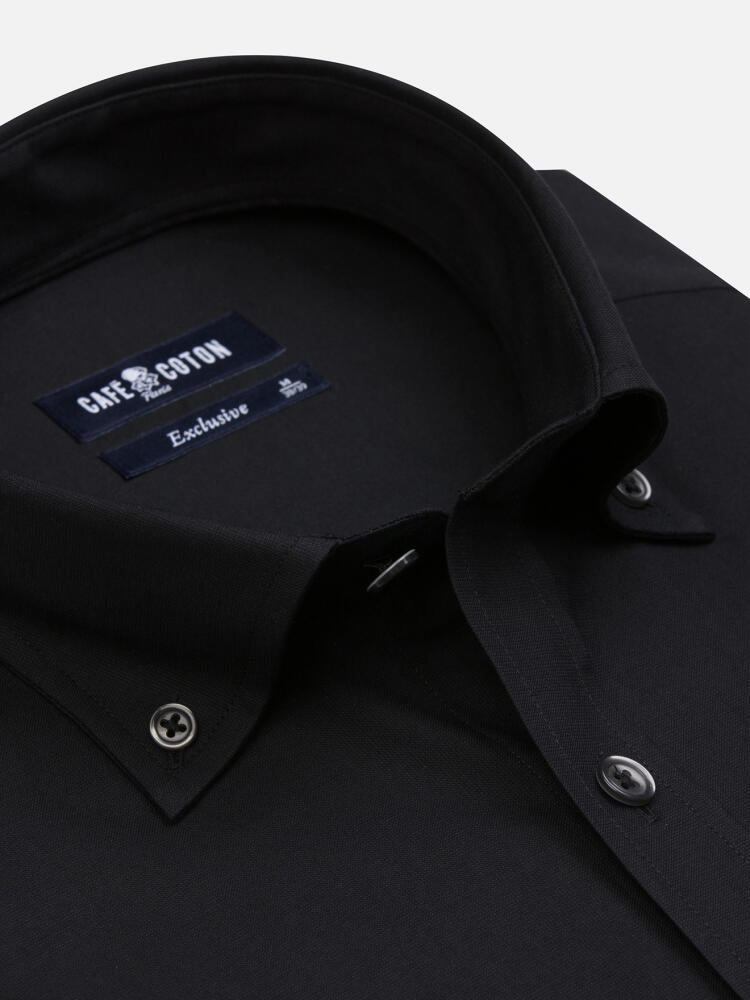 Buton down collar Alban shirt - Black